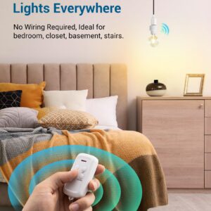 DEWENWILS Remote Control Light Socket with Dimmer, Wireless Light Switch, Dimmable Remote Light Bulbs Socket Switch, 100FT, E26 E27 Base with Controller, No Wiring, for Closet, Basement, ETL Listed