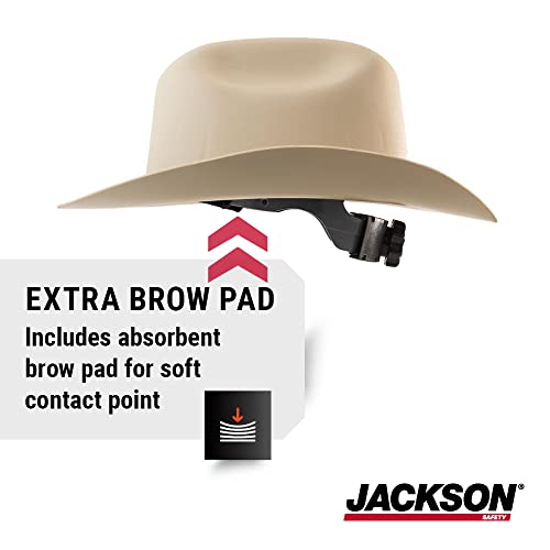 Jackson Safety Cowboy Hard Hat - 4 Point Ratchet Suspension - Western Outlaw Style - (Multiple Colors)