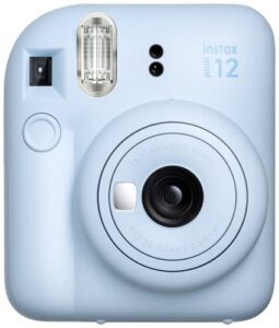 fujifilm instax mini 12 instant film camera, pastel blue