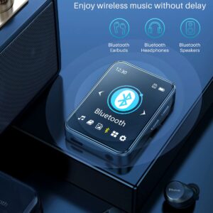 DONEST 64GB MP3 Player Bluetooth 5.2 Touch Screen Music Player with Speakers Lossless Sound Quality mp3 with FM Radio Recording E-Book 1.8 inch Screen Includes Back Clip/Player Case/Earphone/TF Card