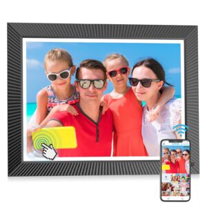 17-inch smart digital picture frame - fullja wifi digital photo frame with touch screen, wall mountable, 32gb, motion sensor, unlimited cloud storage, best gifts for loved ones