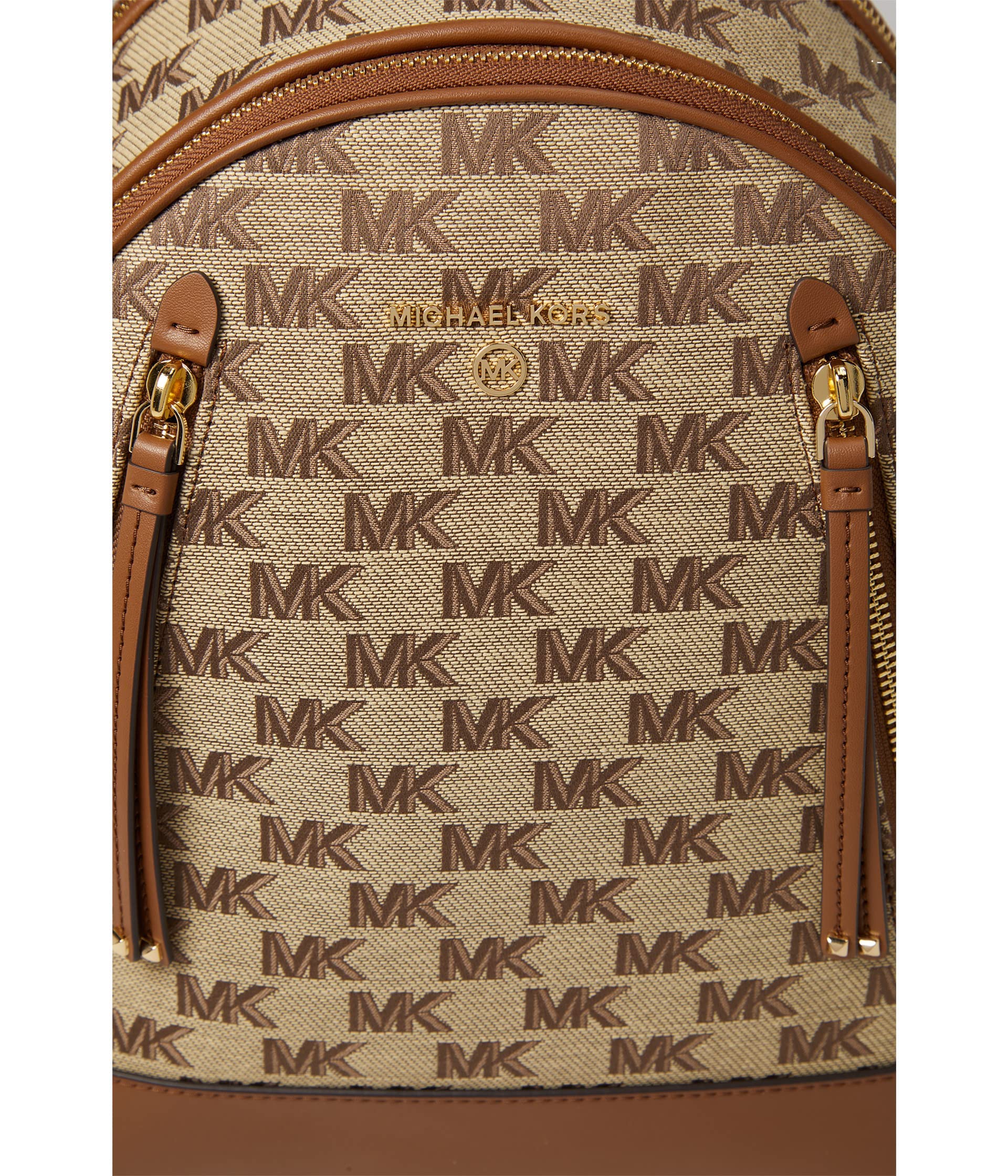 Michael Kors Brooklyn Medium Backpack Beige/Ebony One Size