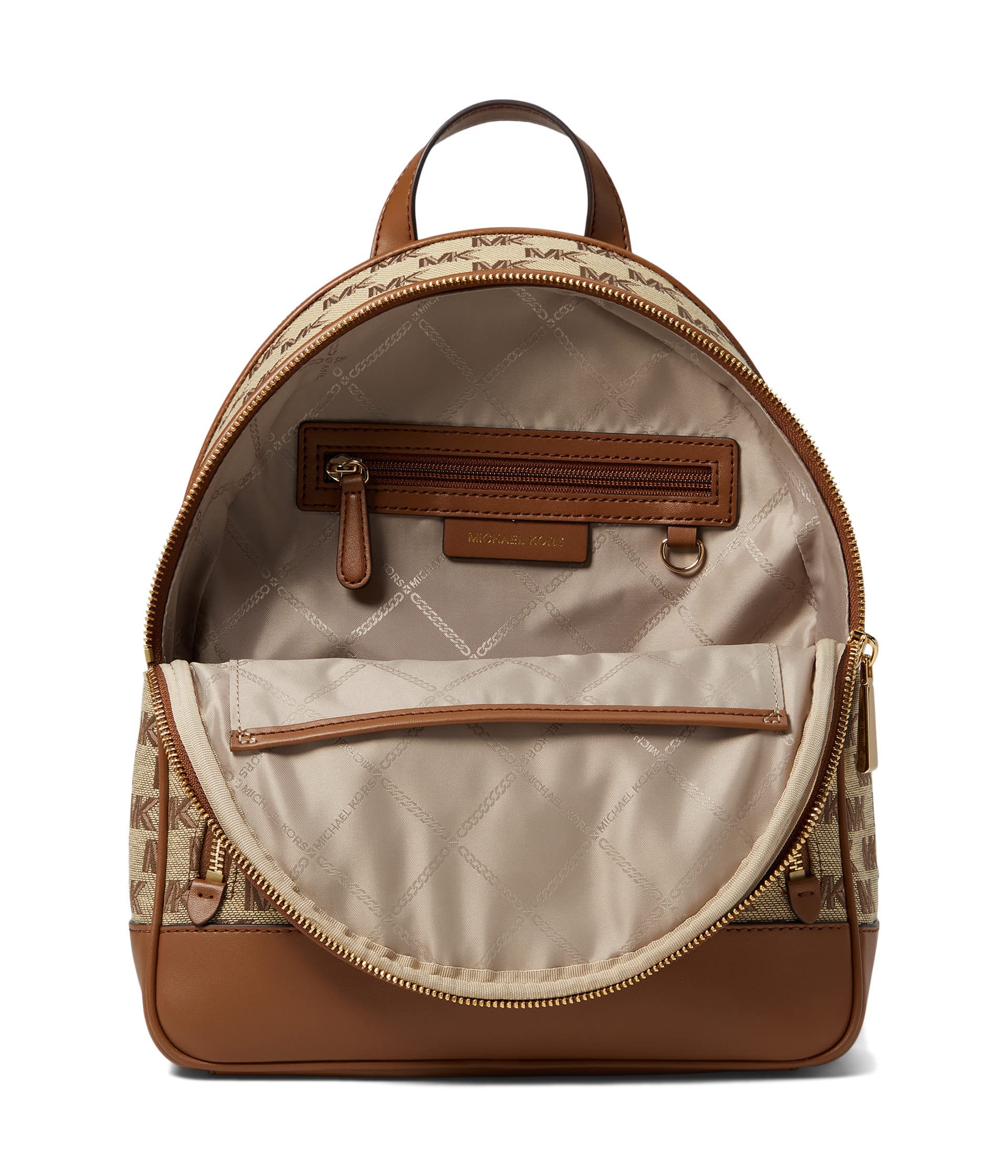 Michael Kors Brooklyn Medium Backpack Beige/Ebony One Size