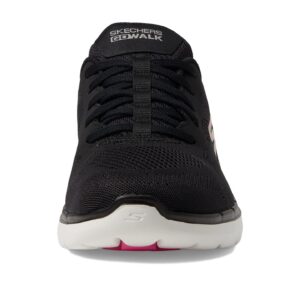 Skechers Go Walk 6 Vivid Idea Hands Free Slip-Ins Black/Multi 8 B (M)