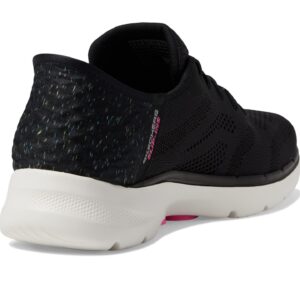 Skechers Go Walk 6 Vivid Idea Hands Free Slip-Ins Black/Multi 8 B (M)