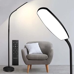 Modern LED Floor Lamp Bright 18W sofa reading Lamps Estheticians' Light for Lash Extensions,Dimmable Modern Standing Light,Adjustable Gooseneck Task Lighting for Living Room Bedroom Office