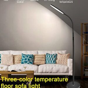 Modern LED Floor Lamp Bright 18W sofa reading Lamps Estheticians' Light for Lash Extensions,Dimmable Modern Standing Light,Adjustable Gooseneck Task Lighting for Living Room Bedroom Office