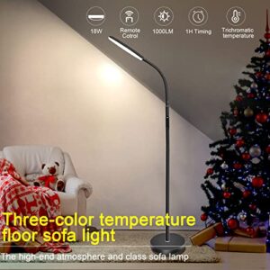 Modern LED Floor Lamp Bright 18W sofa reading Lamps Estheticians' Light for Lash Extensions,Dimmable Modern Standing Light,Adjustable Gooseneck Task Lighting for Living Room Bedroom Office