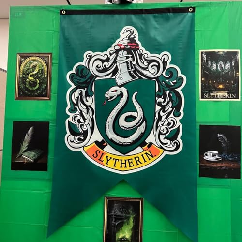 Harry Gift Potter Wall Banner 50" x 30" Birthday Party Supplies Backdrop Flags Boys Girls Birthday Decoration Wizard School Birthday Decoration 5 Piece Set