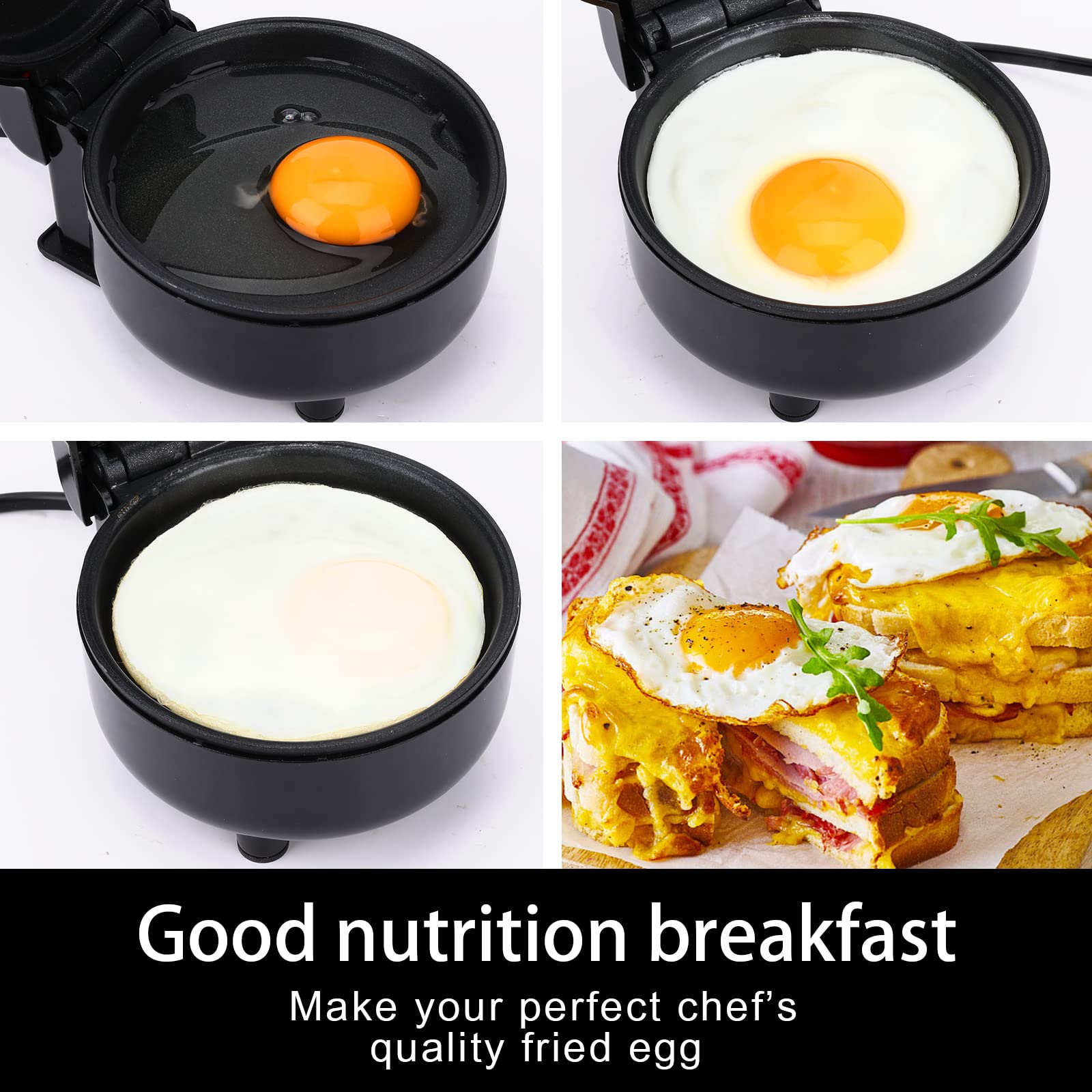 Hyvance Smart Fried Egg Cooker, Low Heat Cooking, Make fried egg like Sunny side up, Over easy etc. It automatically stops with sound alert when done, Non stick coating, Patent applied