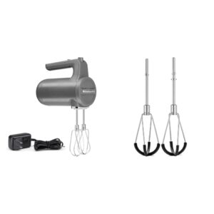 kitchenaid cordless 7 speed hand mixer (khmb732) bundle with flex edge beater accessory