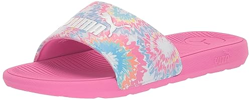 PUMA Women's COOL CAT 2.0 Slide Sandals, Phlox Pink-Puma White, 11