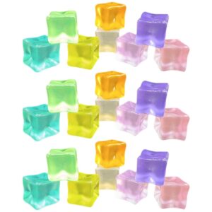 didiseaon 30pcs accessories cobblestone artificial filler colored fake ice cubes gravel glowing ice cube jewelry glow in the dark rocks filling colorful decor decorate pretend spread props