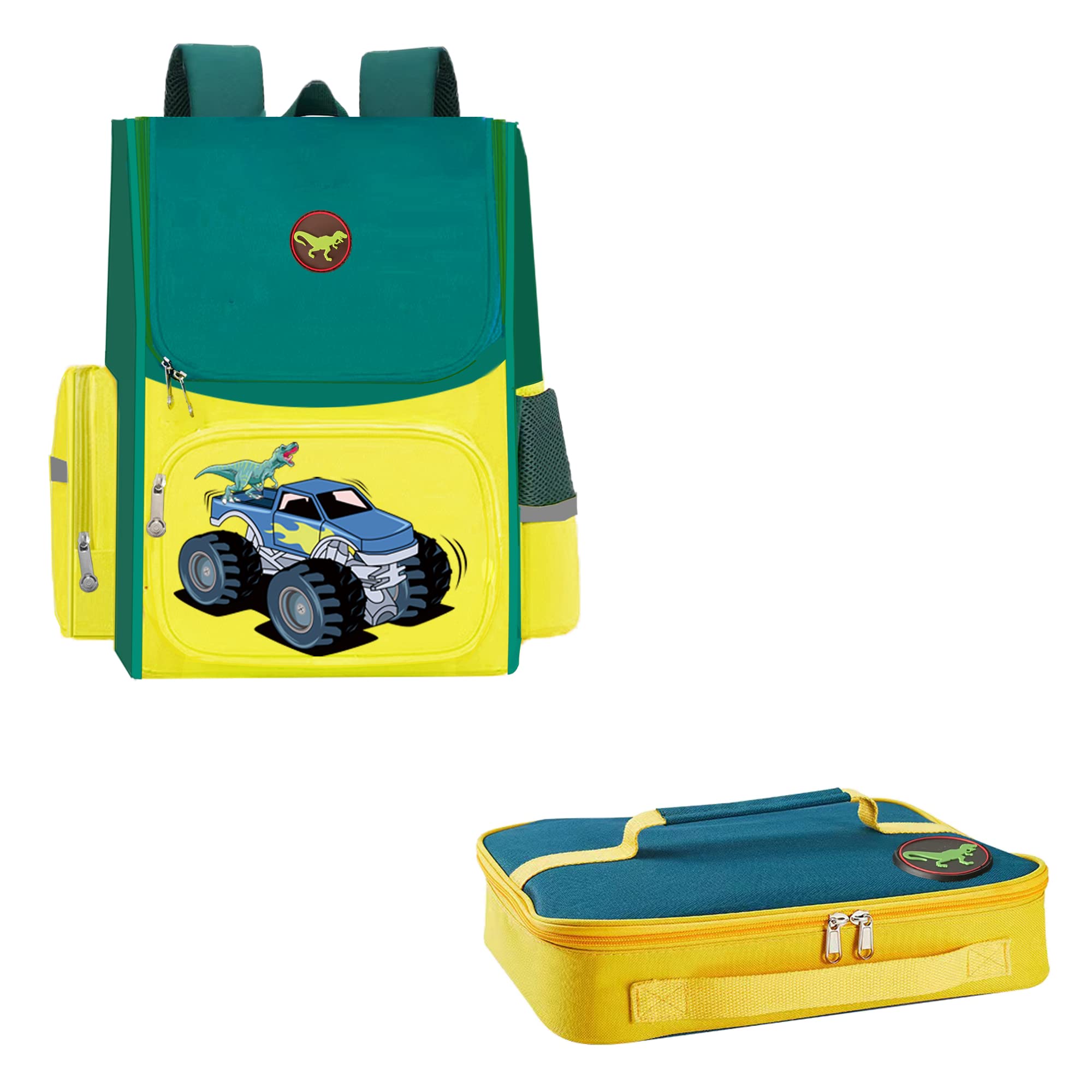 HT HONOR . TRUST Kids Backpack with Lunch Box for School Boys