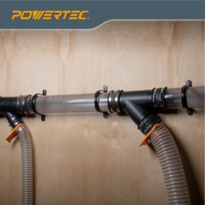 POWERTEC 70343 Hangers for 4" Dust Collection Hose and Pipe, 5 PK