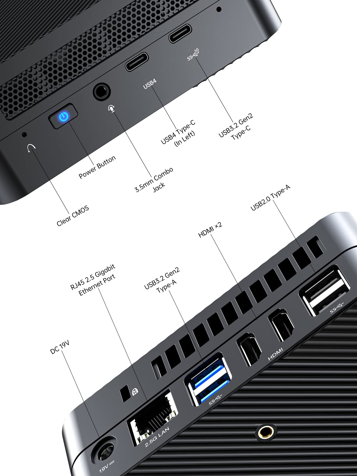 MINISFORUM Venus Series UM773 Lite Mini PC AMD Ryzen 7 7735HS up to 4.75GHz 32GB DDR5 1TB PCIe4.0 SSD AMD Radeon 680M Mini Computer, 2 x HDMI,1x USB4,5X USB Ports,WiFi 6,BT5. 2