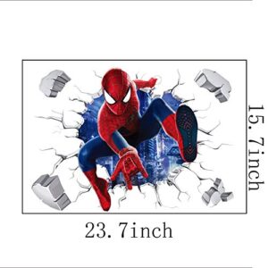 FANG LIAN Cartoon Wall Decals for Kids Room Wall Decor DIY Removable Superhero Wall Stickers for Boys Bedroom Living Room Children Themed Room Party Decoration (Size 24 x 16 inch)