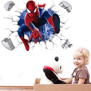 FANG LIAN Cartoon Wall Decals for Kids Room Wall Decor DIY Removable Superhero Wall Stickers for Boys Bedroom Living Room Children Themed Room Party Decoration (Size 24 x 16 inch)