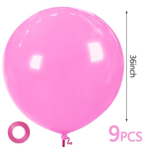 9Pcs Big 36 Inch Balloons, assroted giant balloons, Latex Balloons, Large Balloons for Birthday Wedding Party Decorations.