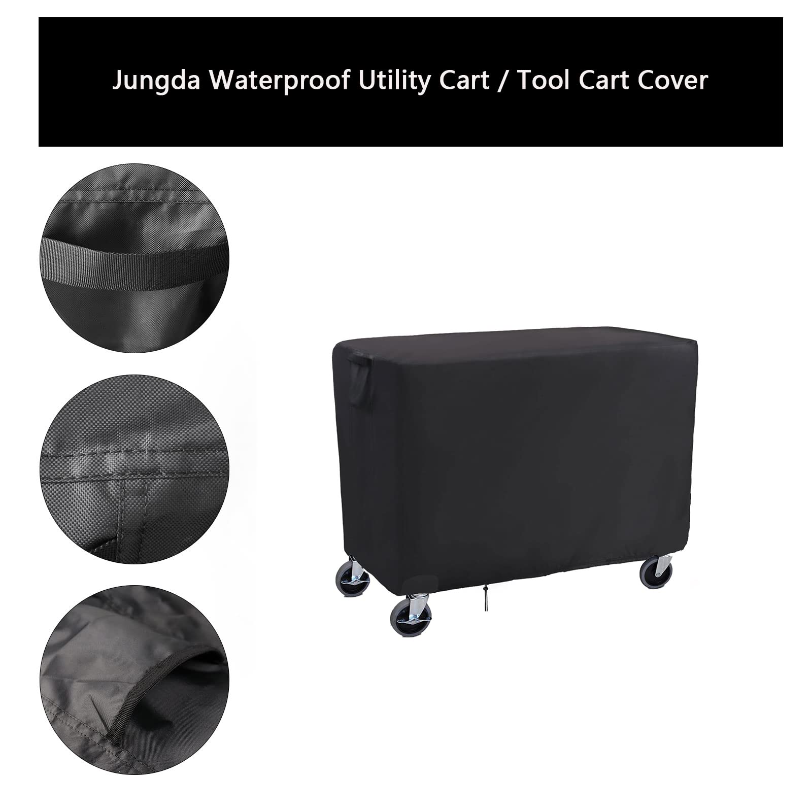 Jungda Rolling Tool Cart Cover 46 Inch,Waterproof Utility Cart Cover Service Cart Cover - 46 X 26 X 33 Inch