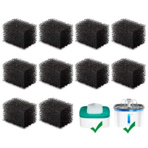 10 pack cat water fountain sponges replacement, foam filters for 92oz/2.8l pet fountain