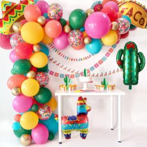 balonar 135pcs diy summer birthday balloons garland kits with balloons for boys girls birthday mexican party decorations children birthday baby shower ceremony anniversary balloon chain. (colorful)