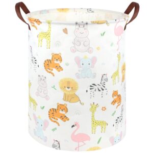 fxocshe kids laundry basket,nursery baby hamper for storage bin toy bins gift,collapsible baby clothes laundry hamper,toy organizer,home decor(colorful animal )