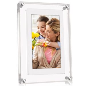 5 inch digital picture frame, acrylic video frame, 1gb memory, 1000mah built-in battery, perfect for home decor and heartfelt gifts…