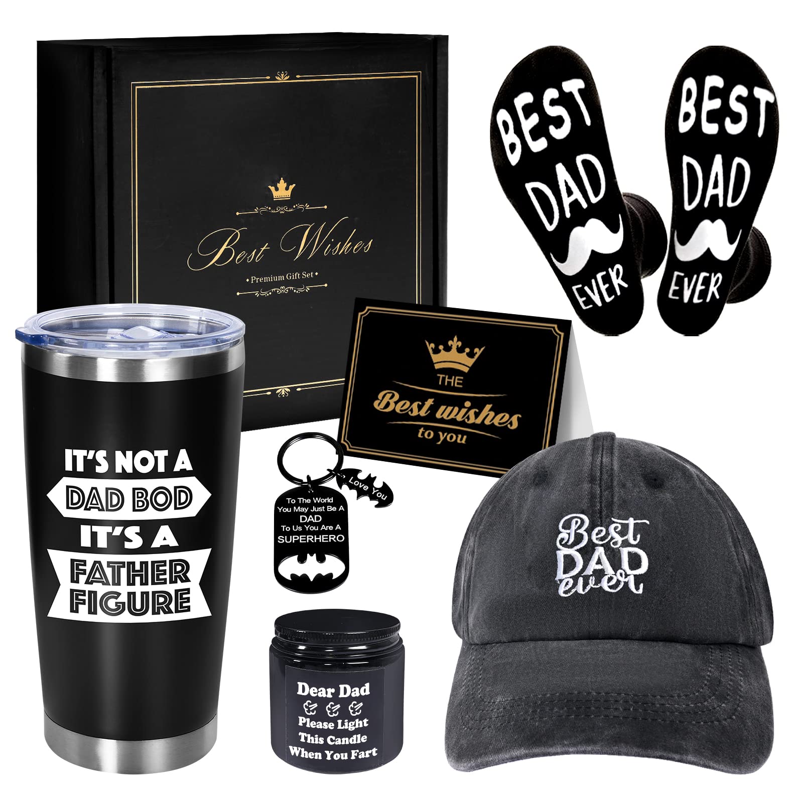 Tecanne Birthday Gifts For Dad From Daughter, Son - Fathers Day Gift Box Baskets For Dad, Husband, Men Best Christmas Package Idea