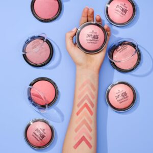 essence | Pure Nude Baked Blush | Highly Pigmented Baked Texture for a Bright, Healthy Glow | Available in 8 Gorgeous Shimmery Shades | Vegan & Cruelty Free (08 Berry Cheeks)