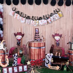 Western Cowboy Monthly Photo Banner - My First Rodeo 1st Birthday Party,cowboy First Birthday Decorations Photo Banner,newborn to 12 Months,cow Birthday Photo Display