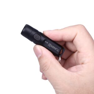tunenge rechargeable keychain flashlights, 650 high lumens edc pocket flashlights, mini flashlight be used for camping outdoors emergency（black）