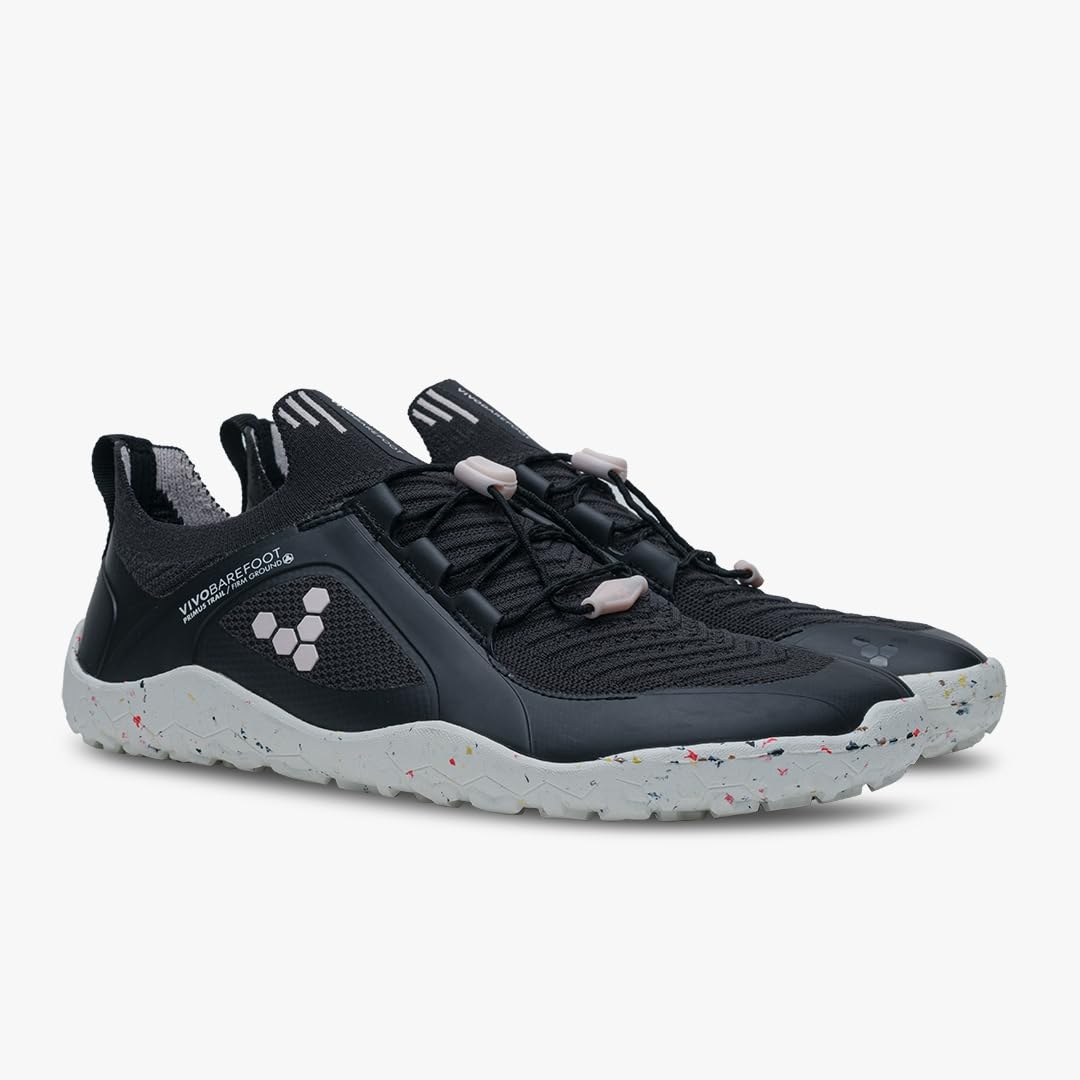 Vivobarefoot Primus Trail Knit FG, Womens Recycled Breathable Mesh Off-Road Shoe with Barefoot Firm Ground Sole