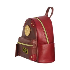 Concept One Harry Potter Mini Backpack, Hogwarts Express Platform 9-3/4 Small Travel Bag for Men and Women, Burgundy, 9 Inch