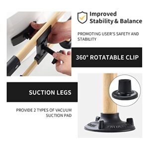 Toilet Safety Rail for Elderly, Adjustable Detachable Frame, Toilet Safety Frame for Elderly & Handicapped - Elderly Assistance Products, 4 Replacement Suction Pads, Enhances Stability