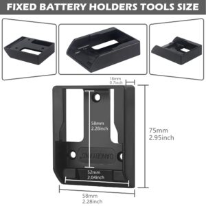 DANGBYANG Fixed Battery Holders, Cordless Battery Mounts Power Tools Fit for 20V 60V MAX Battery Base (6 Pack Yellow)