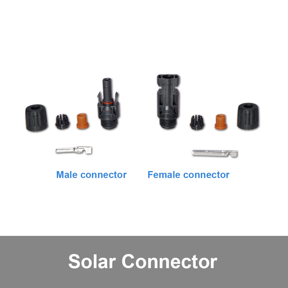 Solar Crimper Tool Kit for Solar Panel Cable Wire with 1PCS Solar Crimper and 5Pairs Solar connectors and 1Pair Solar Connector Spanner Wrench, Solar Installation Assembly Tools