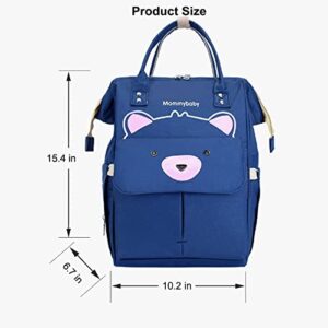 Diaper Bag Backpack,Travel Backpack for Mom & Dad Maternity Diaper Bag with Insulated Pockets,Multifunction Travel Waterproof Diaper Bag Large Capacity for Travel/Work/Camping/Parks(Blue)