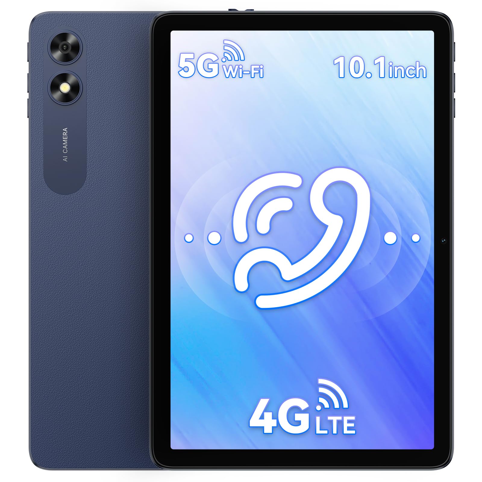 UMIDIGI G3 Tab Android 13 Tablet 2024 with Sim Card Slot, 3GB+32GB 256GB Expand, 2.4/5GHz WiFi, 10.1 inch Tablet with 4* A53-Cortex of 2.0 GHz, 6000mAh, BT, 1280 * 800 Touch Screen, Al Face Unlock