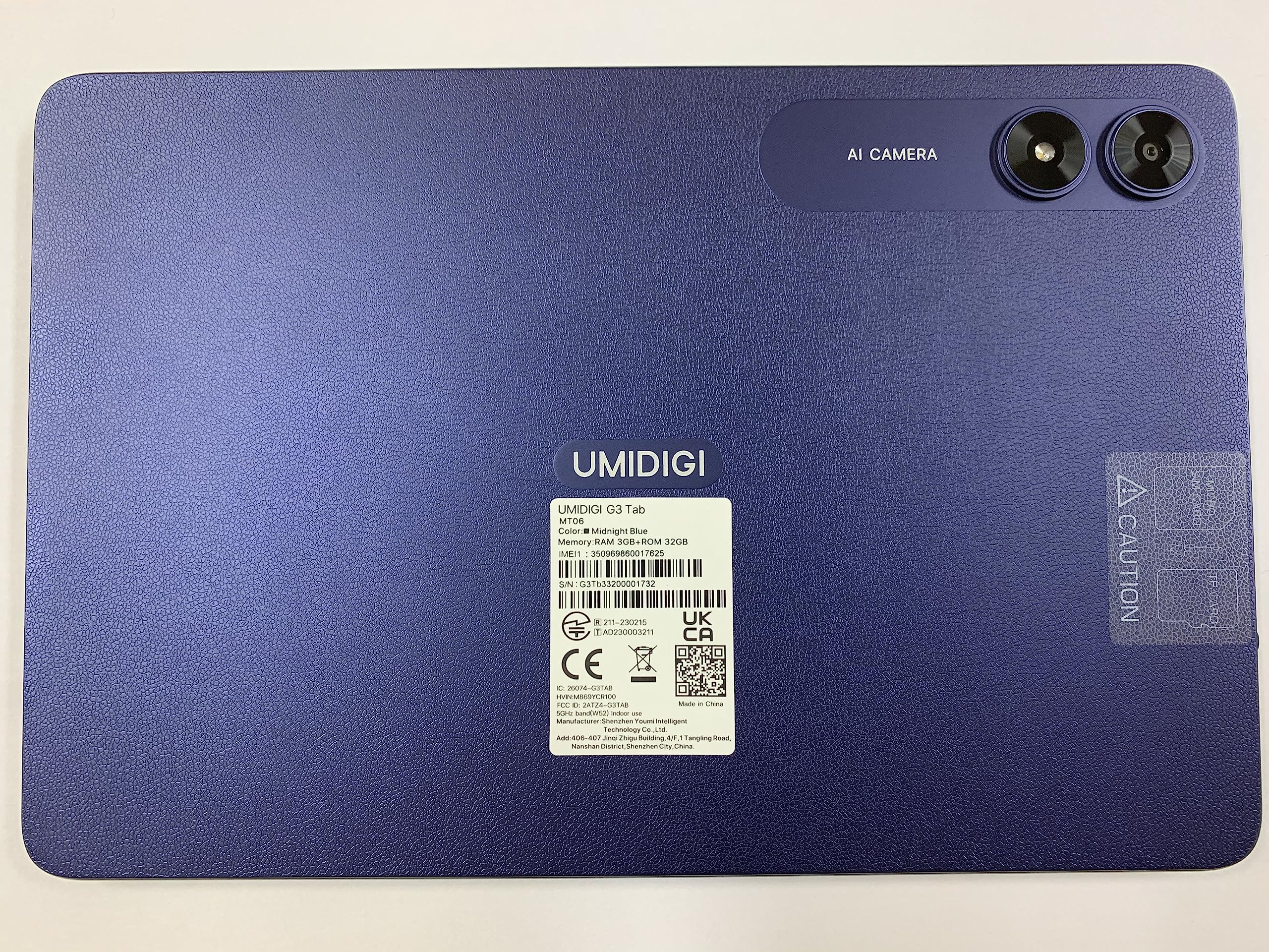 UMIDIGI G3 Tab Android 13 Tablet 2024 with Sim Card Slot, 3GB+32GB 256GB Expand, 2.4/5GHz WiFi, 10.1 inch Tablet with 4* A53-Cortex of 2.0 GHz, 6000mAh, BT, 1280 * 800 Touch Screen, Al Face Unlock