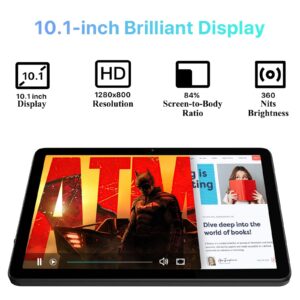 UMIDIGI G3 Tab Android 13 Tablet 2024 with Sim Card Slot, 3GB+32GB 256GB Expand, 2.4/5GHz WiFi, 10.1 inch Tablet with 4* A53-Cortex of 2.0 GHz, 6000mAh, BT, 1280 * 800 Touch Screen, Al Face Unlock