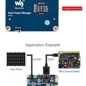 Coolwell Recharged Solar Power Management Module for 6V~24V Solar Panel 5V/1A Or 3.3V/1A Output Solar Panel / USB Connection