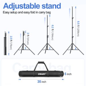 Emart Backdrop Stand - 8.5x10Ft (WXH) Photo Backdrop Stand for Paties with Carry Bag, Photography Back Drop Adjustable Stand