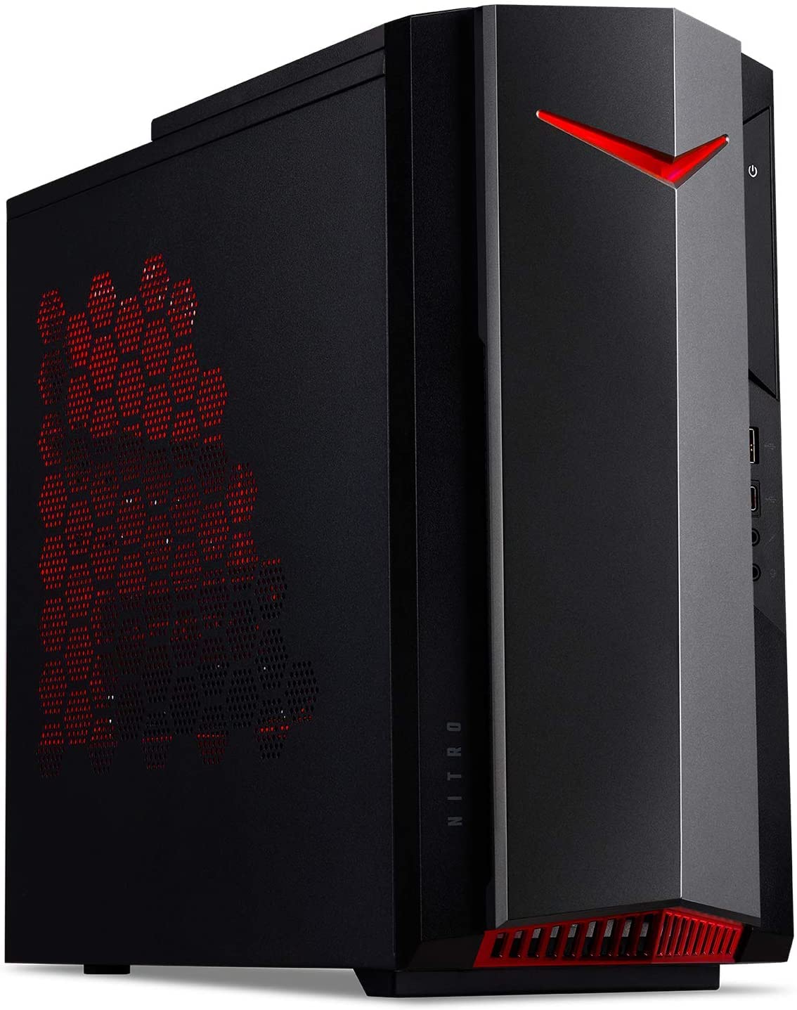 acer 2023 Nitro 50 Gaming Desktop Intel 8-Core i7-11700 32GB RAM 1TB PCIe SSD 2TB HDD NVIDIA GTX 1650 Super GDDR6 4GB HDMI DP DVI-D USB-C WiFi AX BT RJ-45 Windows 11 Home w/RE USB Drive