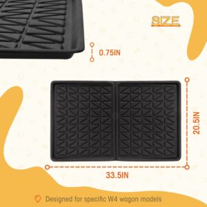 All Weather Floor Mat for Wonderfold W4 - Compatible with Wonderfold Stroller Wagons, Made from TPE to Protect Wagon from Sand, Dirt, and Water Heavy Duty Sturdy Durable, Black，33.5"x20.5"x0.75"