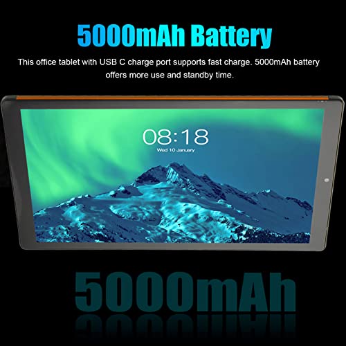 10 Inch Tablet Android12, 4GB RAM 64GB ROM Octa Core for GooglePlay, 5G WiFi 3G Cellular Tablet PC with 2 SIM Card Slots, 5000mA USB C Fast Charging, 5+8MP Dual Camera