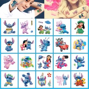 40pcs Temporary Tattoos for Kids,Waterproof Tattoo Stickers,Anime Cartoon Tattoos for Boys Girls Party,Cartoon Theme Party Decoration,Kids Tattoo Toys,Suitable for Birthday Parties