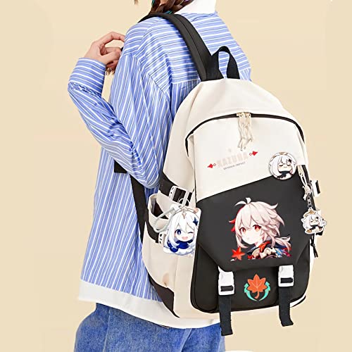 Dalicoter Genshin Impact Backpack Zhongli Backpack Cute 3D Printed Laptop Bookbag 17" Large Capacity Travel BackPack With Gift