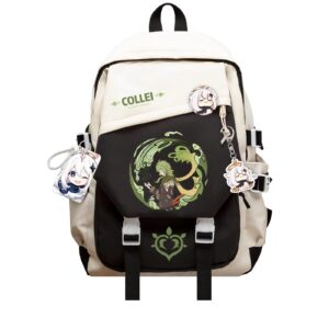 dalicoter genshin impact backpack collei anime laptop bookbag student backpack 3d print school bags travel backpack with gift