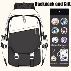 Dalicoter Genshin Impact Backpack Collei Anime Laptop Bookbag Student Backpack 3D Print School Bags Travel Backpack With Gift